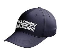 Purple Print House I'm A Grumpy Old Trucker Baseball Cap - Funny Birthday Lorry Driver Gifts for Him - Truck Driver Hat, One Size, Navy