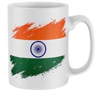 Purple Print House India Independence Mug - Indian Torn Badge Design - Patriotic Country Pride Tea Coffee Cup Gift - Ceramic Mug for Proud Supporters