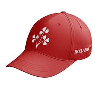 Purple Print House Ireland Badge Cap Mens Irish Shamrock Baseball Hat Nations Rugby Supporter, One Size, Red