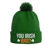 Purple Print House Ireland Bobble Beanie Hat - 12 Designs - St Patricks Day Gift Ireland Rugby (You Irish Bro?)