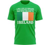 Purple Print House Ireland Matchday Rugby T Shirt Mens Football Supporter Irish Flag St Patricks Day Top Tee, XL, Irish Green