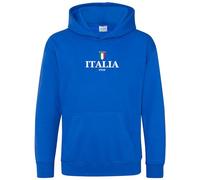 Purple Print House Italia 1910 Kids Hoodie Italian European Italy Football Boy Girl Hooded Top, 7-8 Years, Royal