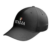 Purple Print House Italia 1929 Cap for Men Women Italian Flag Italy Supporter Rugby Nations Hat, One Size, Black