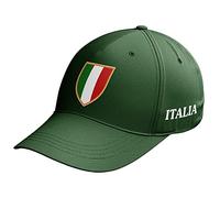 Purple Print House Italia Badge Cap Mens Italian Flag Baseball Hat Nations Rugby Italy Supporter, One Size, Bottle