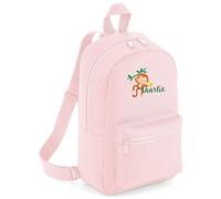 Purple Print House Kids Cheeky Monkey Backpack - School Back to School Personalised For Kids - Animal Safari Jungle, Powder Pink