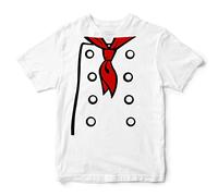Purple Print House Kids Chef Costume T Shirt - Funny Halloween Fancy Dress Outfit Gift Idea for Him or Her - Trick Or Treat Joke Disguise Present, 12-13 Years, White