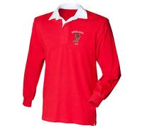 Purple Print House Kids England Classic Rugby Shirt 1871 Embroidered English St Georges Rose Jersey Boys Girls, 9-10 Years, Red