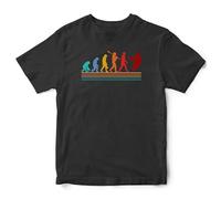Purple Print House Kids Retro Rugby Evolution T Shirt Vintage Scrum Rugga Sports Boy Girl Gift Top, 9-11 Years, Black