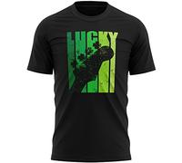 Purple Print House Lucky Guitar T Shirt Mens St Patricks Day Pub Crawl Irish Stag Do Fancy Dress Guitarist Top Tee Shamrock Clover Ireland Paddy, XXL, Black