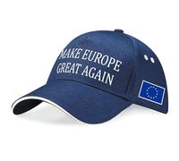 Purple Print House Make Europe Great Again Cap for Men Women MEGA European Baseball Cap Hat Patriotic Right Movement, One Size, Navy/White