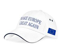 Purple Print House Make Europe Great Again Cap for Men Women MEGA European Baseball Cap Hat Patriotic Right Movement, One Size, White/Navy