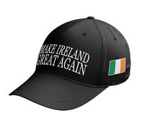 Purple Print House Make Ireland Great Again Cap Irish Pride Patriot Culture Heritage President Baseball Hat, One Size, Black