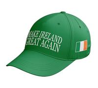 Purple Print House Make Ireland Great Again Cap Irish Pride Patriot Culture Heritage President Baseball Hat, One Size, Irish Green