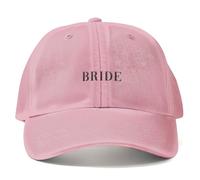 Purple Print House Matching Bride Squad Custom Vintage Cap Embroidered Bride to Be Hen Do Gift Womens Casual Wedding Hat, One Size, Light Pink
