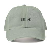 Purple Print House Matching Bride Squad Custom Vintage Cap Embroidered Bride to Be Hen Do Gift Womens Casual Wedding Hat, One Size, Sage