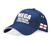 Purple Print House Mega Make England Great Again Baseball Cap St Georges Cross English Pride Unisex Men Women Hat, One Size, Navy/White