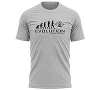 Purple Print House Mens Evolution T Shirts for Men - Hand Gliding T Shirt - Slogan Birthday Air Sport Activity Gift Idea for Him - Cool Unique Hobby, L, Sport Grey
