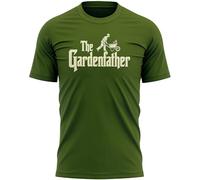Purple Print House Mens Funny Gardener T Shirt The Gardenfather Top Father's Day Birthday Gift for Gardening Lovers Dad, XL, Military Green