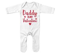 Purple Print House Mummy I Love You Romper Suit - Cute Valentines Day Present Gift Idea Baby - Sleepsuit Romper Baby Grow Top Outfit, Baby, 3-6 Months, White