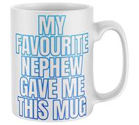 Purple Print House My Favourite Nephew Gave Me This Mug - Slogan Ideas from Nephew Hot Drink Coffee Cup Tea Drinker Present for Her, One Size, White