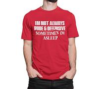 Purple Print House Not Always Rude and Offensive Funny T Shirts Mens Tshirt Joke Novelty, Small - Mens, Red