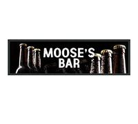 Purple Print House Personalised Beer Bottles Bar Runner Rubber Mat Garden Accessories Home Pub Man Cave Gift, Large - 880x250