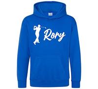 Purple Print House Personalised Boys Golf Hoodie, Kids Custom Golfer Gifts Boys Hoody, Christmas and Birthday Gifts for Son who loves Playing Golf, 7-8 Years, Royal