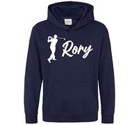 Purple Print House Personalised Boys Golf Hoodie, Kids Custom Golfer Gifts Boys Hoody, Christmas and Birthday Gifts for Son who loves Playing Golf, 12-13 Years, Navy