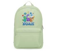 Purple Print House Personalised Boys' Nursery & School Backpack - Space Dinosaur Custom Namel Bag For Kids, One Size, Pistachio