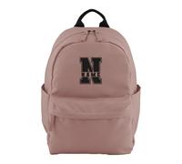Purple Print House Personalised Boys Premium Mini Backpack - Embroidered Split Initial Varsity Name - Nursery School Bag, One Size, Dusty Pink