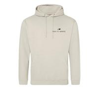 Purple Print House Personalised Couples Hoodies Roman Numerals Anniversary Date His and Her Initial Embroidered - Valentines Day Matching Gifts, M, Natural Stone