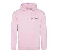 Purple Print House Personalised Couples Hoodies Roman Numerals Anniversary Date His and Her Initial Embroidered - Valentines Day Matching Gifts, M, Light Pink