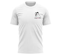 Purple Print House Personalised Embroidered Father's Day T Shirt Custom Names & Embroidery from Photo Gift for Dad Father, S, White