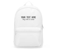 Purple Print House Personalised Embroidered Name in Swirl Font Mini Back Pack, Back to School Accessory for Kids, Nursery Reading Bag for Girls, One Size, White