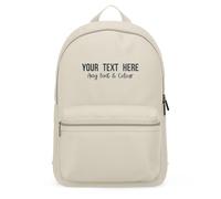 Purple Print House Personalised Embroidered Name in Swirl Font Mini Back Pack, Back to School Accessory for Kids, Nursery Reading Bag for Girls, One Size, Natural