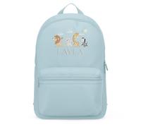 Purple Print House Personalised Embroidered Safari Mini Backpack For Kids Boys Girls Toddlers Back To School Nursery Embroidery Bag, One Size, Light Blue