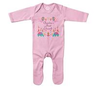 Purple Print House Personalised First Diwali Festival Romper Suit Baby Boys Girls Custom Hinduism Hindu Celebrations Sleepsuit, 6-12 Months, Light Pink