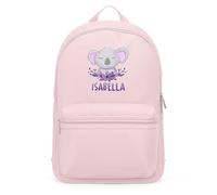Purple Print House Personalised Girls Mini Koala Bear Backpack Return To School Nursey Kids Bag, One Size, Light Pink