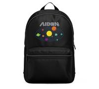 Purple Print House Personalised Kids Solar System Mini Backpack Boys Girls Space Themed Bag for Back to School Nursery New Term Toddler Gift, One Size, Black