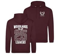 Purple Print House Personalised Leavers Hoodie for School College University Leavers 2025 Add Names Boys Girls Mens Womens, M, Maroon
