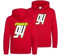 Purple Print House Personalised Motocross Hoodie Name & Race Number Hoody Custom MX Dirt Bike Racing Pits Track Day Practice Jumper Boys Girls, 3-4 Years, Red
