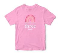 Purple Print House Personalised Rainbow Birthday T Shirt Girls When I Wake Up Ill Be Kids Custom Top Hearts, 7-8 Years, Light Pink
