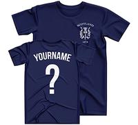 Purple Print House Personalised Scotland Rugby Shirt Mens, Scottish Thistle Badge Custom Name and Number T Shirt, Scotland Rugby Retro Nations 2022 Rugga Gifts for Men Women Kids, M, Navy