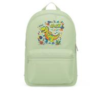 Purple Print House Personalised T Rex Mini Bag For Boys - Roar Dinosaur Backpack - Custom Sons Name Back To School Nursery Bag, One Size, Pistachio
