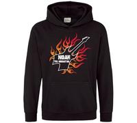 Purple Print House Personalised The Rockstar Electric Guitar Kids Hoodie Music Guitarist Bands Custom Name Boy Girl Hooded Top, 9-11 Years, Black