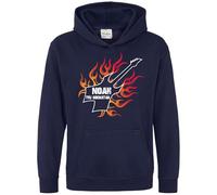 Purple Print House Personalised The Rockstar Electric Guitar Kids Hoodie Music Guitarist Bands Custom Name Boy Girl Hooded Top, 9-11 Years, Navy