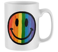 Purple Print House Pride Smiley Face Mug Unisex LGBTQIA+ Rainbow Tea Coffee Cup Men Women