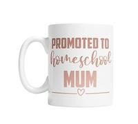 Purple Print House Promoted To homeschool Mum Mug - Lockdown For Her - Teacher Homeschooling Home & Kitchen, White, One Size