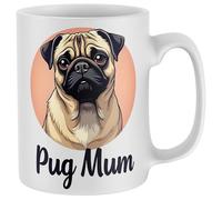 Purple Print House Pug Mum Mug Canine Owner Tea Coffee Cup Womens Christmas Stocking Filler Gift