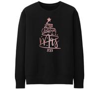 Purple Print House Rose Gold First Christmas As A Mrs Sweatshirt Women New Wife Just Married Jumper Unisex, M, Black